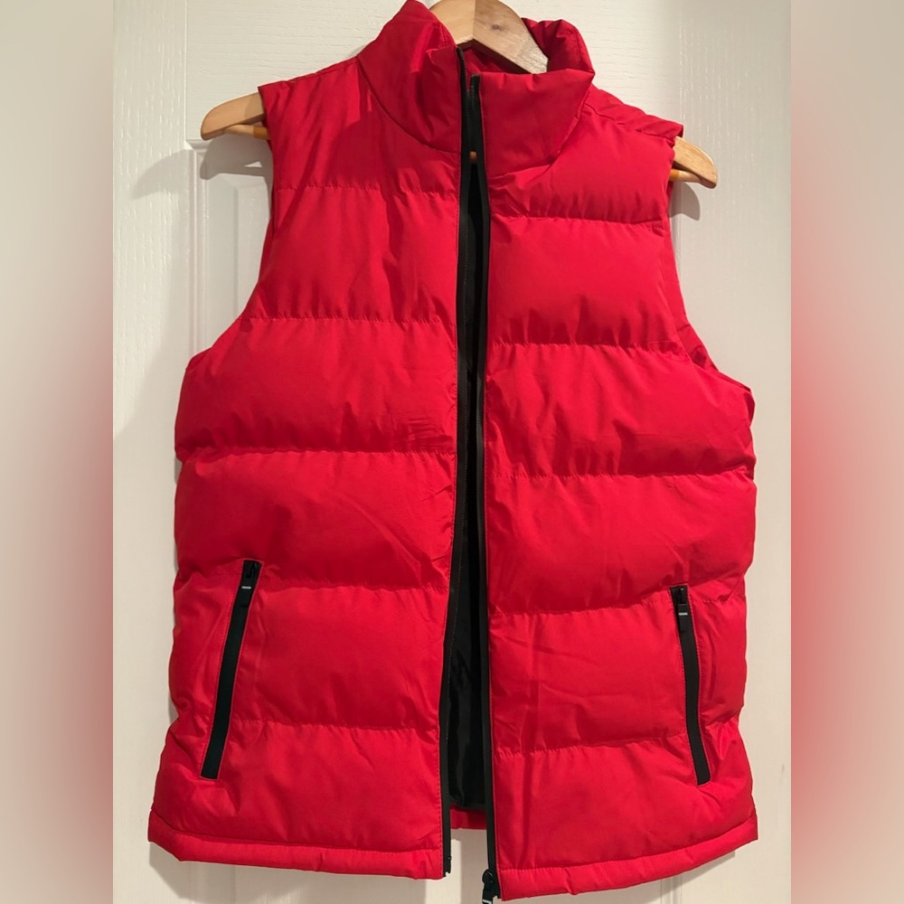 Red Puffer vest size XS
